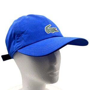 Lacoste Sport Blue Logo One Size Adjustable Hoop and Loop Closure Cap